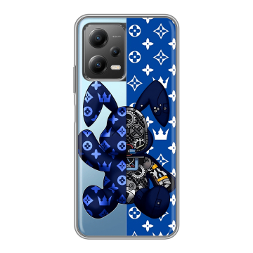 Силиконовый чехол на Xiaomi Poco X5 с принтом Луи робот Силиконовый чехол на Xiaomi Poco X5 с принтом Луи робот