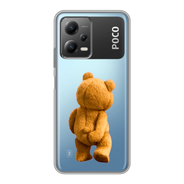 Силиконовый чехол на Xiaomi Poco X5 с принтом Медведь