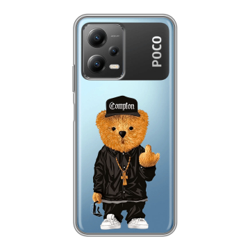 Силиконовый чехол на Xiaomi Poco X5 с принтом Плюшевый медведь Силиконовый чехол на Xiaomi Poco X5 с принтом Плюшевый медведь