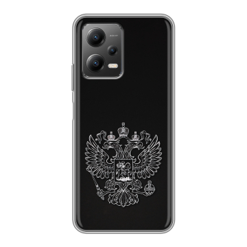 Силиконовый чехол на Xiaomi Poco X5 с принтом Герб России Силиконовый чехол на Xiaomi Poco X5 с принтом Герб России