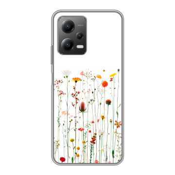 Силиконовый чехол на Xiaomi Poco X5 с принтом цветы Силиконовый чехол на Xiaomi Poco X5 с принтом цветы