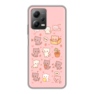 Силиконовый чехол на Xiaomi Poco X5 с принтом Hello Kitty Хелоу Кити