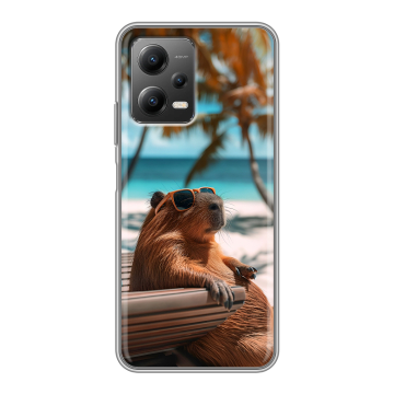 Силиконовый чехол на Xiaomi Poco X5 с принтом Капибара