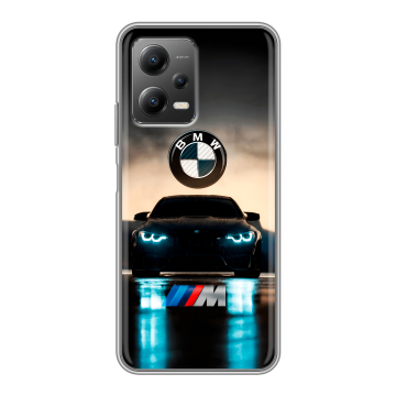 Силиконовый чехол на Xiaomi Poco X5 с принтом БМВ BMW Силиконовый чехол на Xiaomi Poco X5 с принтом БМВ BMW