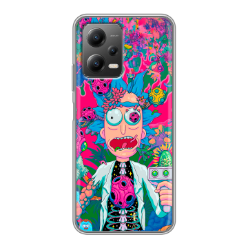 Силиконовый чехол на Xiaomi Poco X5 с принтом Рик и Морти Rick Morty Силиконовый чехол на Xiaomi Poco X5 с принтом Рик и Морти Rick Morty