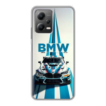 Силиконовый чехол на Xiaomi Poco X5 с принтом БМВ BMW Силиконовый чехол на Xiaomi Poco X5 с принтом БМВ BMW