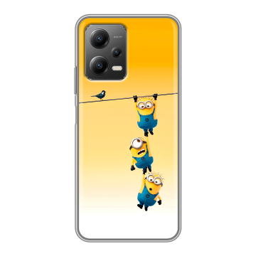 Силиконовый чехол на Xiaomi Poco X5 с принтом Миньоны Силиконовый чехол на Xiaomi Poco X5 с принтом Миньоны
