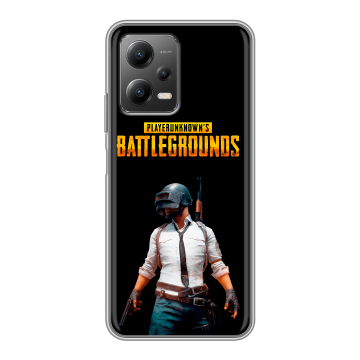 Силиконовый чехол на Xiaomi Poco X5 с принтом PUGB ПАГБ