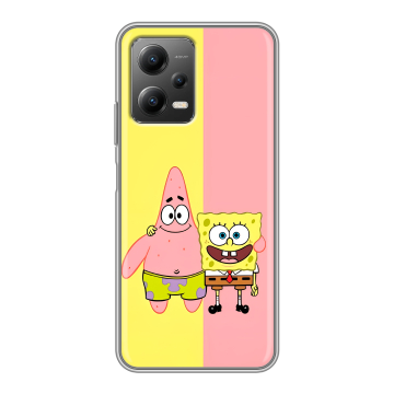 Силиконовый чехол на Xiaomi Poco X5 с принтом Спанч боб Спанчбоб