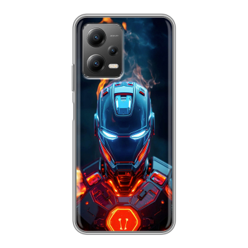 Силиконовый чехол на Xiaomi Poco X5 с принтом IronMan Железный человек