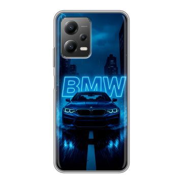 Силиконовый чехол на Xiaomi Poco X5 с принтом BMW БМВ Силиконовый чехол на Xiaomi Poco X5 с принтом BMW БМВ
