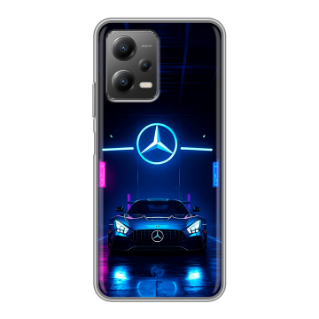 Силиконовый чехол на Xiaomi Poco X5 с принтом Mercedes Мерседес