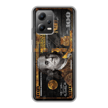Силиконовый чехол на Xiaomi Poco X5 с принтом Доллар деньги Силиконовый чехол на Xiaomi Poco X5 с принтом Доллар деньги