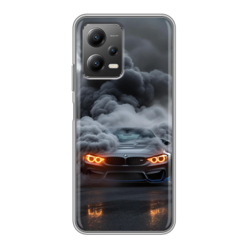Силиконовый чехол на Xiaomi Poco X5 с принтом BMW БМВ Силиконовый чехол на Xiaomi Poco X5 с принтом BMW БМВ
