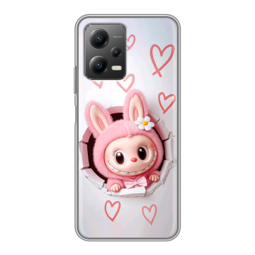Силиконовый чехол на Xiaomi Poco X5 с принтом Labubu Лабубу Силиконовый чехол на Xiaomi Poco X5 с принтом Labubu Лабубу