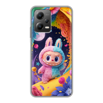 Силиконовый чехол на Xiaomi Poco X5 с принтом Labubu Лабубу