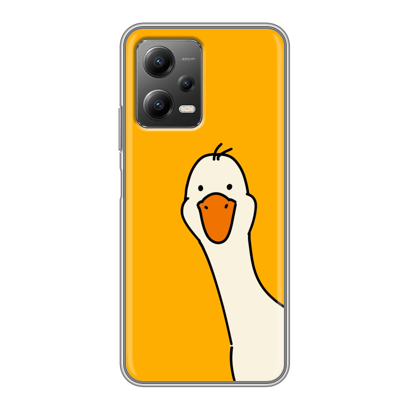 Силиконовый чехол на Xiaomi Poco X5 с принтом Утка Силиконовый чехол на Xiaomi Poco X5 с принтом Утка