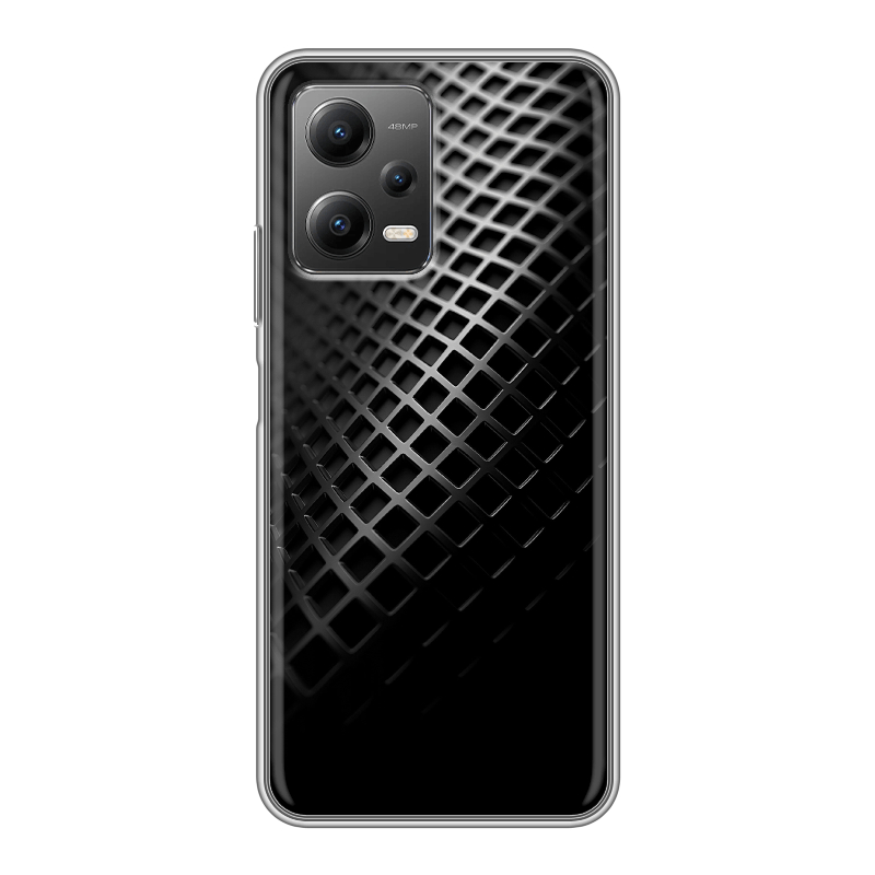 Силиконовый противоударный чехол на Xiaomi Poco X5 с принтом Текстура металла Силиконовый противоударный чехол на Xiaomi Poco X5 с принтом Текстура металла