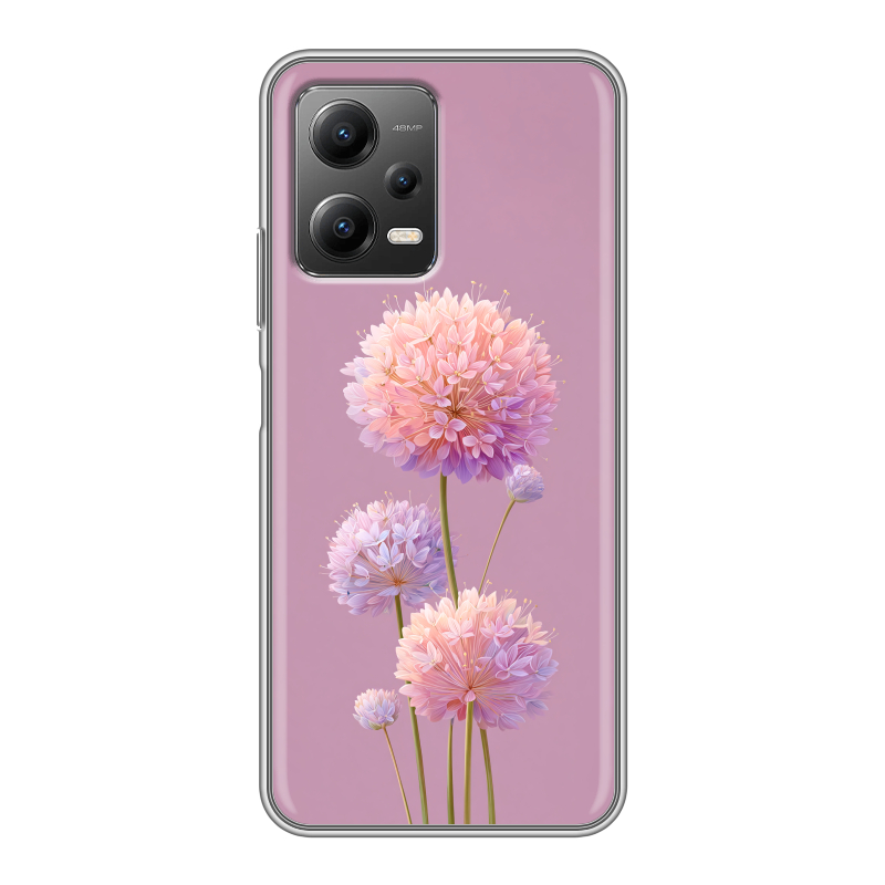 Силиконовый противоударный чехол на Xiaomi Poco X5 с принтом Цветы Силиконовый противоударный чехол на Xiaomi Poco X5 с принтом Цветы