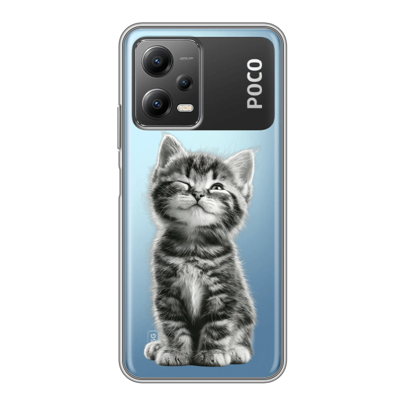 Силиконовый чехол на Xiaomi Poco X5 с принтом Котенок Силиконовый чехол на Xiaomi Poco X5 с принтом Котенок