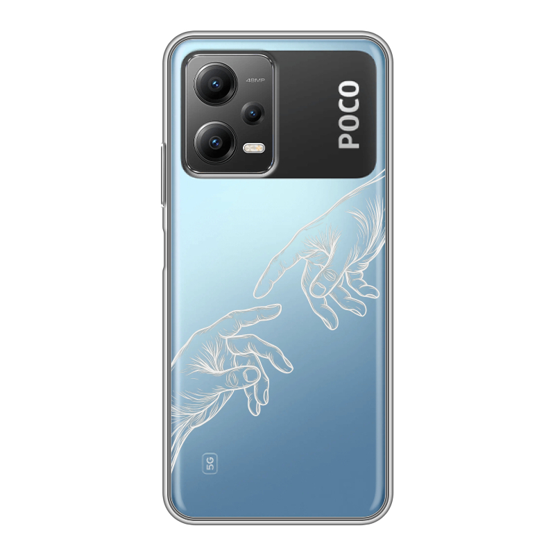 Силиконовый чехол на Xiaomi Poco X5 с принтом Сотворение мира Силиконовый чехол на Xiaomi Poco X5 с принтом Сотворение мира