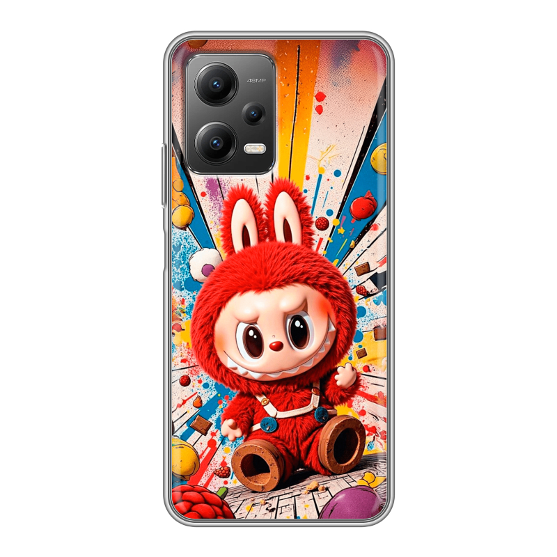 Силиконовый чехол на Xiaomi Poco X5 с принтом Labubu Лабубу Силиконовый чехол на Xiaomi Poco X5 с принтом Labubu Лабубу
