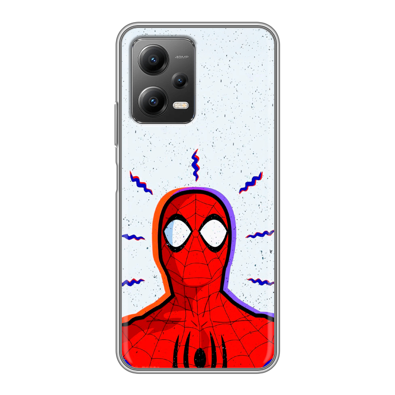 Силиконовый противоударный чехол на Xiaomi Poco X5 с принтом Spiderman Человек паук Силиконовый противоударный чехол на Xiaomi Poco X5 с принтом Spiderman Человек паук