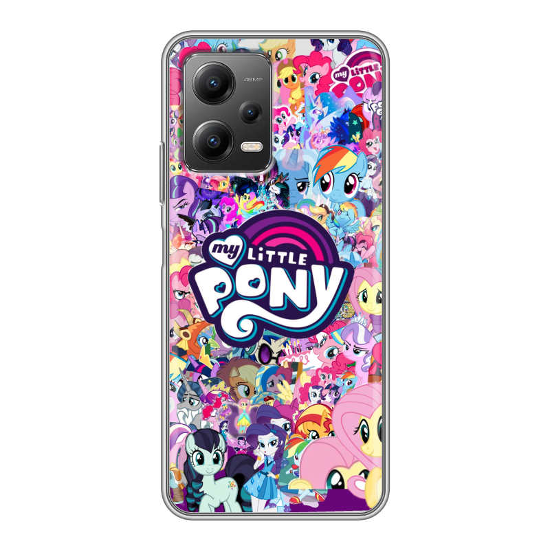 Силиконовый чехол на Xiaomi Poco X5 с принтом My little pony Дружба чудо Силиконовый чехол на Xiaomi Poco X5 с принтом My little pony Дружба чудо