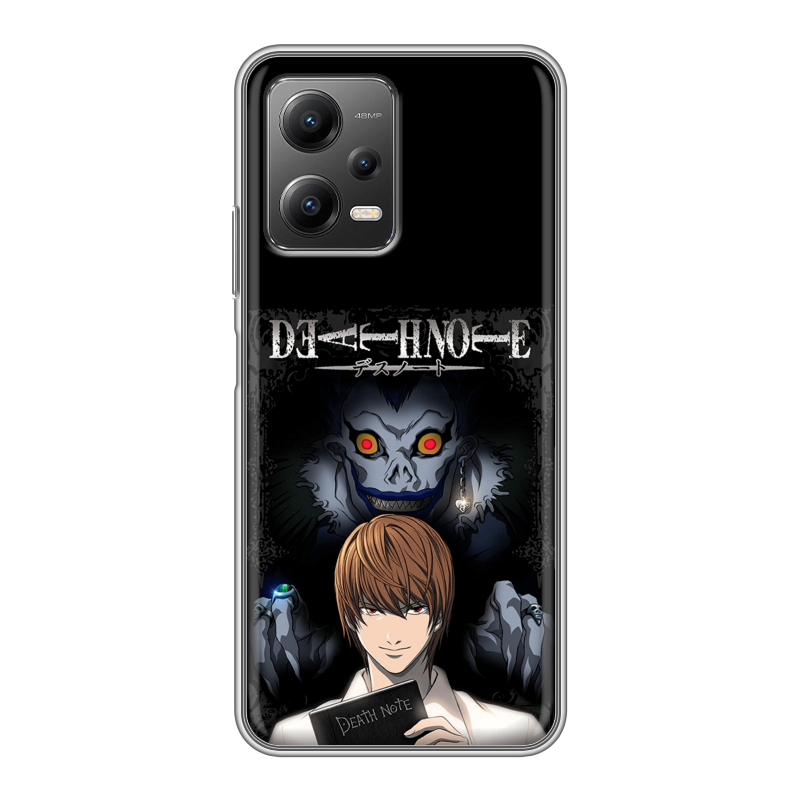 Силиконовый чехол на Xiaomi Poco X5 с принтом Death note Тетрадь смерти Силиконовый чехол на Xiaomi Poco X5 с принтом Death note Тетрадь смерти