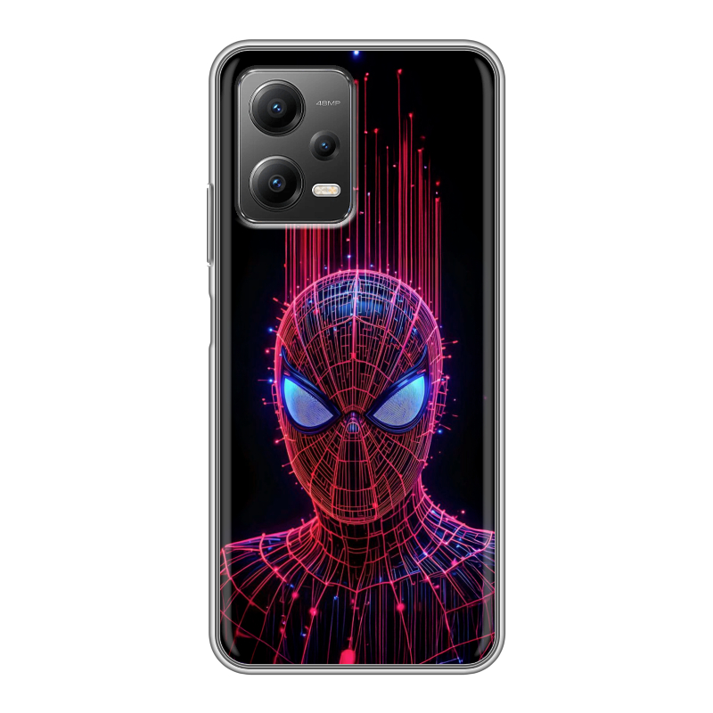 Силиконовый чехол на Xiaomi Poco X5 с принтом Spiderman Человек паук Силиконовый чехол на Xiaomi Poco X5 с принтом Spiderman Человек паук