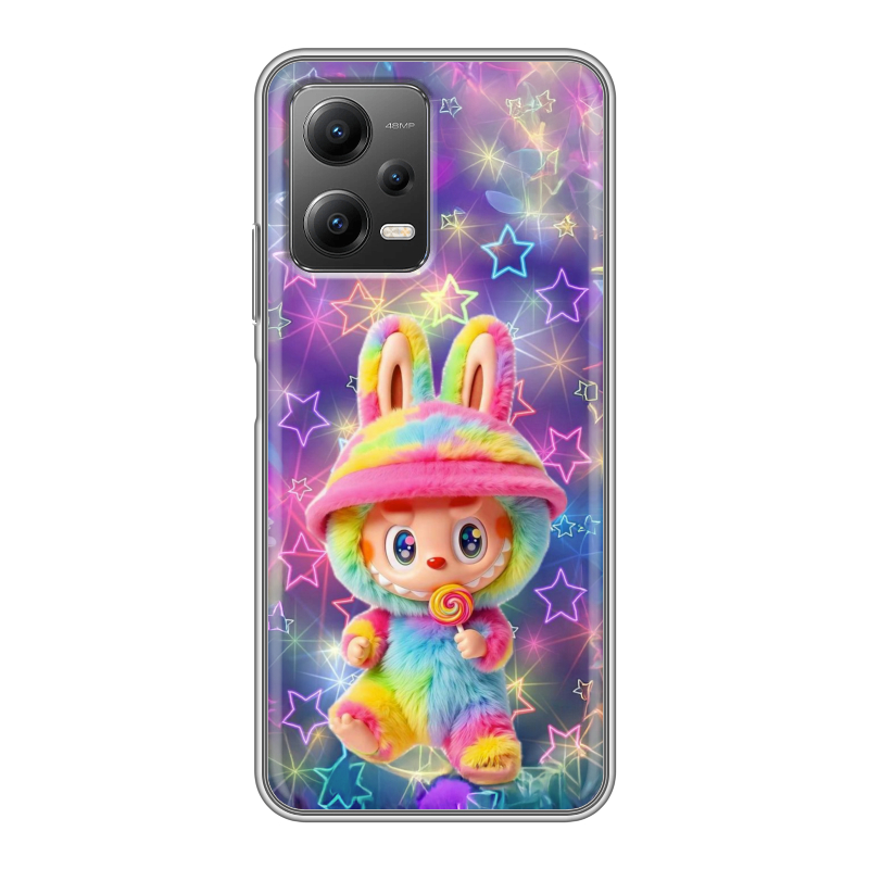 Силиконовый чехол на Xiaomi Poco X5 с принтом Labubu Лабубу Силиконовый чехол на Xiaomi Poco X5 с принтом Labubu Лабубу