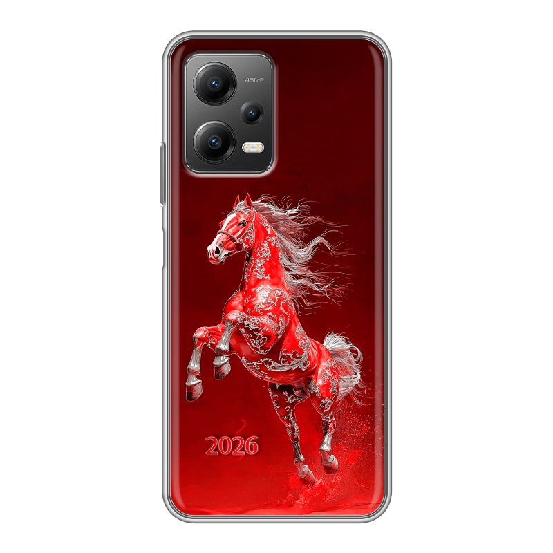 Силиконовый чехол на Xiaomi Poco X5 с принтом Новый год Силиконовый чехол на Xiaomi Poco X5 с принтом Новый год