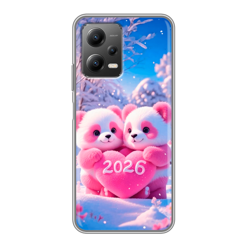 Силиконовый чехол на Xiaomi Poco X5 с принтом Новый год Силиконовый чехол на Xiaomi Poco X5 с принтом Новый год