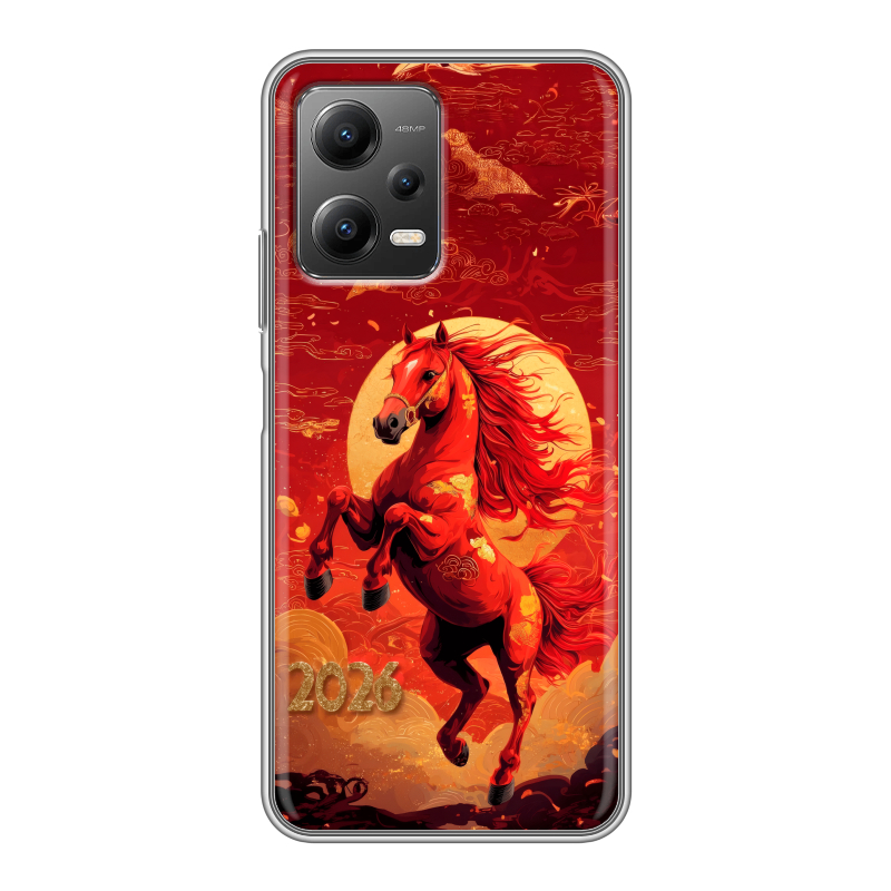 Силиконовый чехол на Xiaomi Poco X5 с принтом Новый год Силиконовый чехол на Xiaomi Poco X5 с принтом Новый год