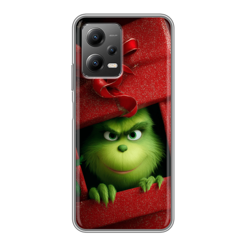 Силиконовый противоударный чехол на Xiaomi Poco X5 с принтом Новый год Силиконовый противоударный чехол на Xiaomi Poco X5 с принтом Новый год