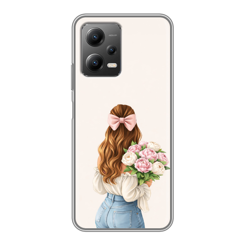 Силиконовый чехол на Xiaomi Poco X5 с принтом женский Силиконовый чехол на Xiaomi Poco X5 с принтом женский