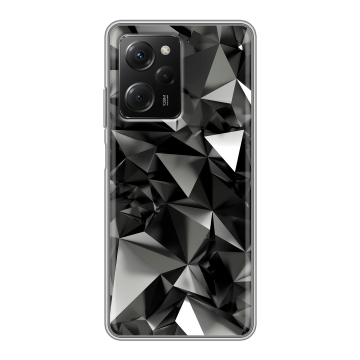 Силиконовый чехол на Xiaomi Poco X5 Pro с принтом Черные кристаллы Силиконовый чехол на Xiaomi Poco X5 Pro с принтом Черные кристаллы