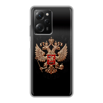 Силиконовый чехол на Xiaomi Poco X5 Pro с принтом Герб России Силиконовый чехол на Xiaomi Poco X5 Pro с принтом Герб России