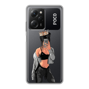 Силиконовый чехол на Xiaomi Poco X5 Pro с принтом Женские принты Силиконовый чехол на Xiaomi Poco X5 Pro с принтом Женские принты