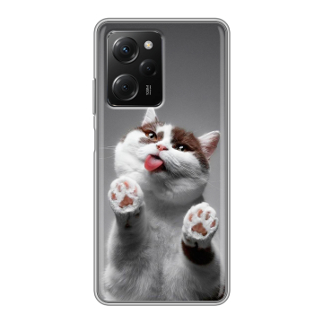 Силиконовый чехол на Xiaomi Poco X5 Pro с принтом Коты Силиконовый чехол на Xiaomi Poco X5 Pro с принтом Коты