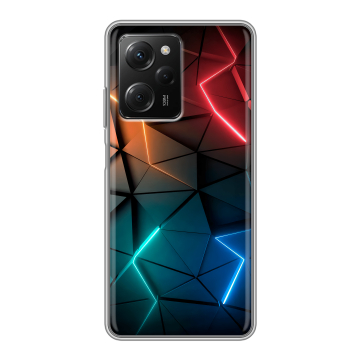 Силиконовый чехол на Xiaomi Poco X5 Pro с принтом Абстракция неон Силиконовый чехол на Xiaomi Poco X5 Pro с принтом Абстракция неон