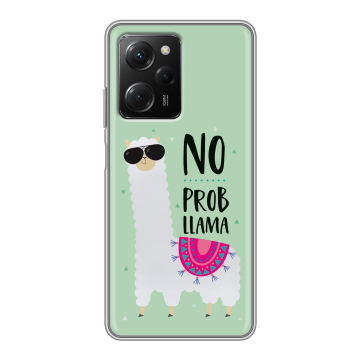 Силиконовый чехол на Xiaomi Poco X5 Pro с принтом Лама Силиконовый чехол на Xiaomi Poco X5 Pro с принтом Лама