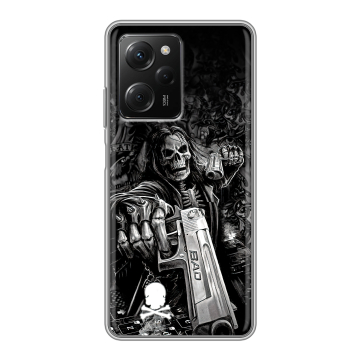 Силиконовый чехол на Xiaomi Poco X5 Pro с принтом Скелет Силиконовый чехол на Xiaomi Poco X5 Pro с принтом Скелет