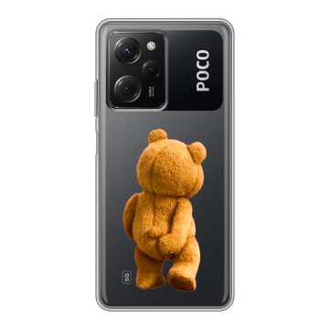 Силиконовый чехол на Xiaomi Poco X5 Pro с принтом Медведь