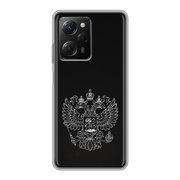 Силиконовый чехол на Xiaomi Poco X5 Pro с принтом Герб России Силиконовый чехол на Xiaomi Poco X5 Pro с принтом Герб России