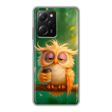 Силиконовый чехол на Xiaomi Poco X5 Pro с принтом сова Силиконовый чехол на Xiaomi Poco X5 Pro с принтом сова