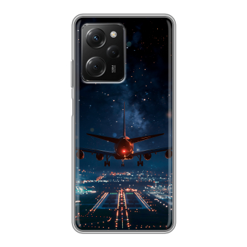 Силиконовый чехол на Xiaomi Poco X5 Pro с принтом самолет Силиконовый чехол на Xiaomi Poco X5 Pro с принтом самолет