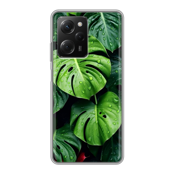 Силиконовый чехол на Xiaomi Poco X5 Pro с принтом Листья Силиконовый чехол на Xiaomi Poco X5 Pro с принтом Листья