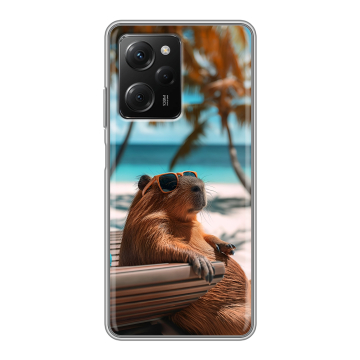 Силиконовый чехол на Xiaomi Poco X5 Pro с принтом Капибара