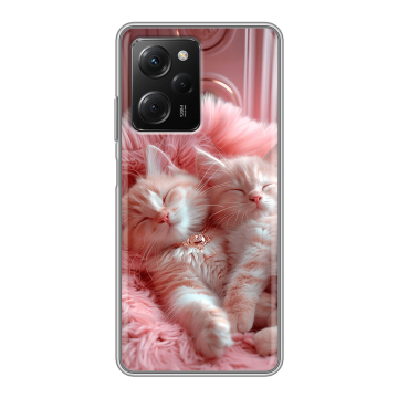 Силиконовый чехол на Xiaomi Poco X5 Pro с принтом котята котики Силиконовый чехол на Xiaomi Poco X5 Pro с принтом котята котики